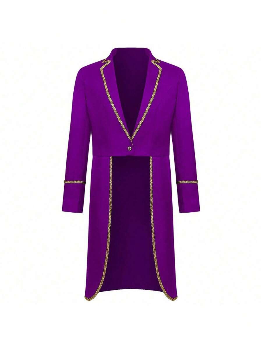 Cosplay Clothing - Vintage Gold-trimmed Tuxedo Purple - View 1
