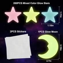 Glow In The Dark Stars For Ceiling Kit With Moon Stickers Galaxy Space Decor For Bedroom Wall And Ceiling - 1 - View 3