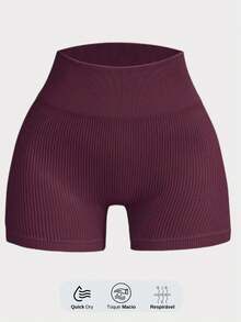 SET OF 3 SEAMLESS RIBBED SHORTS – HIGH COMPRESSION - Negro/Gris/Vino - Ver 4