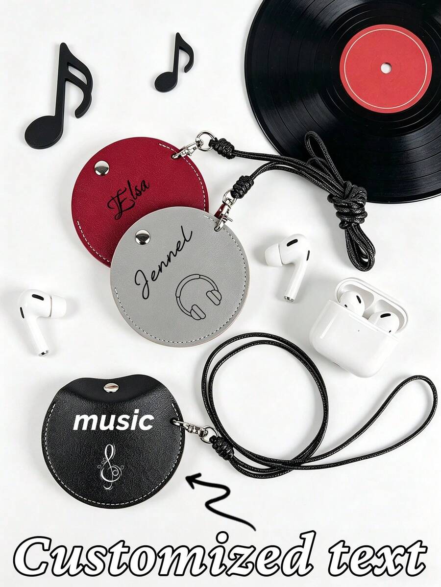 1pc Customized Elegant Necklace Wireless Earphone Storage Bag, Bohemian Style Pouch For USB Drive & Small Digital Accessories - Multicolor - View 1