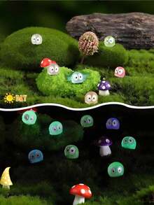 150/100/50/20/5/1pc Luminous Mini Briquettes Elfs Dust Figure Miniature Figurines Garden Ornaments Home Decor Glowing Decoration Accessories For DIY Fairy Gardens,Miniature Landscape Crafts, Car Interior,Party And Birthday Decor - Multicolor - View 9
