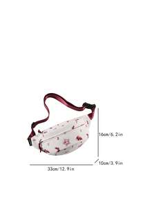 Japanese Style Sports Sling Bag, Fashion Phone Waist Pouch, Lightweight Shoulder Bag, Chest Bag - Red - View 2