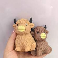 Scottish Highland Cow Squishy Slow Rebound Anxiety Relief Fidget Toy - Multicolor - View 3