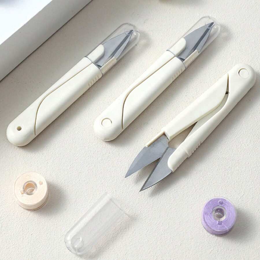 不锈钢迷你剪刀,学生用剪纸剪刀,办公小型工艺剪刀,缝纫修剪剪刀 - 多色 - 查看 1