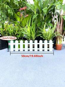 10pcs White Plastic Fence Panels, Durable Yard Fencing, Garden Fence - Rust-Resistant & Easy To Clean, Suitable For Indoor/Outdoor, Playgrounds, Holiday Decor, And Ornamental Gardens - A - View 7