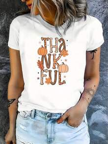 Women's Casual Short Sleeve T-Shirt - 1 Piece - Comfortable Round Neck, Soft And Pretty Top - 白色 - 查看 3
