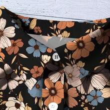 Plus Size Casual Floral All-Over Print Shirt, Suitable For Summer Chic Blouses For Women - Multicolor - Ver 5