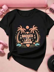 Dam-T-shirts - Svart - Visa 2