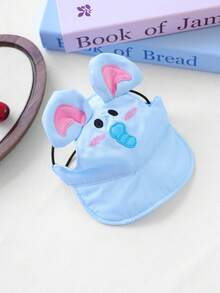 1pc Pet Sun Hat For Small Dogs, Puppy, Teddy, Pomeranian, Pet Supplies, Cartoon Design, Spring/Summer - Little Blue Elephant - Blue - View 4
