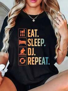 Women's Loose-Fitting T-Shirt, Leopard And Star Print, Cotton, White Short-Sleeve Graphic Tee, Back To Fashion, Outfit Ideas, Back To Basics, Outfit Day One, Back To Outfits 2026 - 黑色 2 - 查看 7