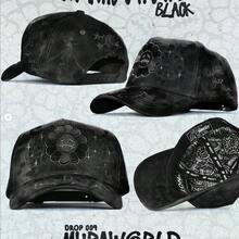 Gorra de béisbol BLACK con patrón oscuro envejecido de High Street - A - Ver 2