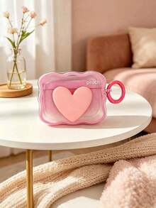Pink/Purple Heart Design Elegant Protective Case Compatible With Apple 4th Gen, Pro 2, 1/2/3 - Pink - View 6
