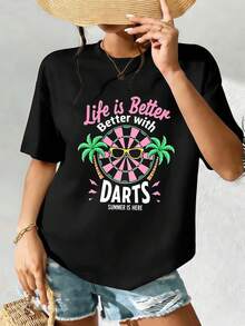 Women T-Shirts - Black - View 2