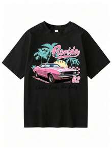 Single Garment, Not A 3-Piece Set. One Piece/Set Of Long-Sleeved T-Shirts Suitable For Streetwear. Oversized Crew Neck Top For Everyday Wear, Camping, Concerts, Hip-Hop, Rock, And Rap Events. Women's Mom-Themed T-Shirt With A Print Of Soccer Balls, Leopard Print, And Plaid Stars. The Print Is Vibrant, Fade-Resistant, And Ultra-Durable. Stylish Layered Graphic Design. Eye-Catching Top For Soccer-Loving Moms, Perfect For Game Days, Casual Outings, And Everyday Mother Life. - 黑色 - 查看 2