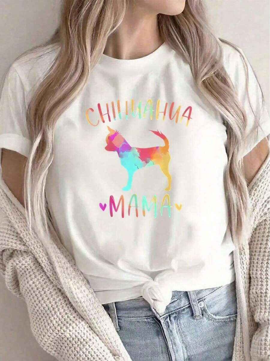 Camiseta de Mujer con Cuello Redondo Degradado - Sutil Degradado de Colores, Adecuada para Uso Casual y Semicasual, Mezcla de Poliéster Elástico Ligero, Ajuste Suave y Cómodo, Lavable a Máquina, Top Tipo Blusa para Adultos (Ropa para Todo el Año) - Blanco - Ver 1