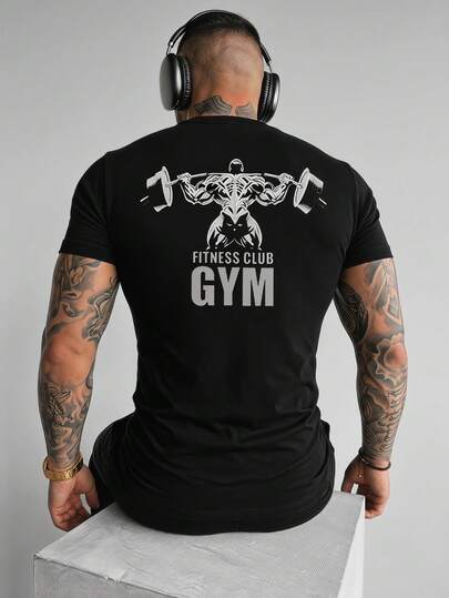 ZYNTH BALENO Áo thun nam tay ngắn cổ tròn in họa tiết thời trang, thích hợp cho phòng tập gym và các hoạt động thể thao ngoài trời.