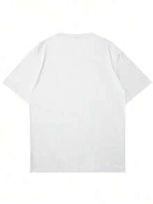 Men's T-Shirt, Classic Graphic Tee, Soft And Comfortable Men's T-Shirts, Script Logo, 180g, 100% Cotton. Suitable As A Gift. Women's T-Shirt. Elegant Blouses. Boho Chic. Soft, Breathable, And Comfortable Women's Top, Ideal For Spring, Summer, And Autumn, Perfect For Vacations, Travel, And Everyday Wear. - 白色 2 - 查看 4