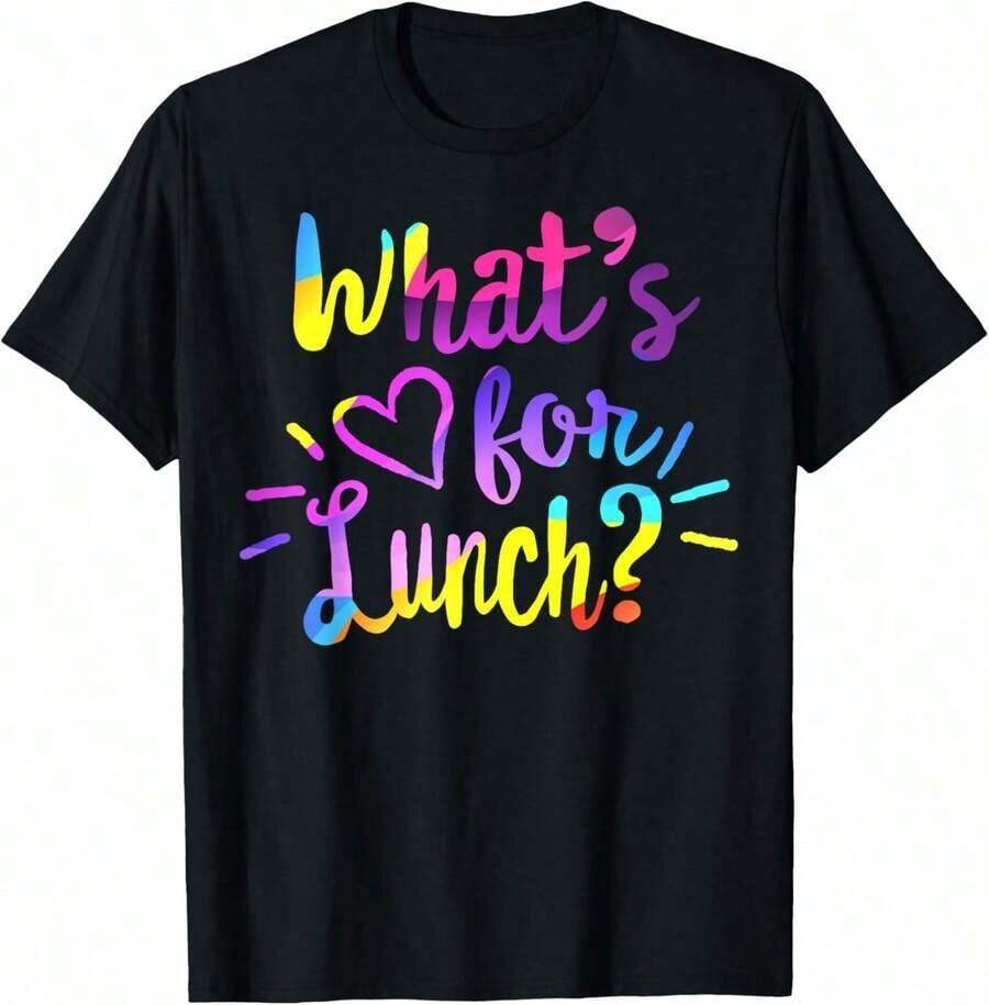 GiftGiftLunch Camiseta de Trabajadora de Cafetería con Moño Desordenado SoftSoft - Negro 19 - Ver 1