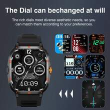 Smart Watch, Wireless Calling /Dial, Multi -Sport Mode, Calling Reminder And Rejection,Information Reminder,SMS Reminder,For IPhone/Andriod - Multicolor - View 5