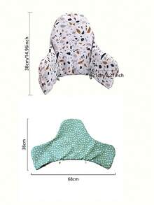 1 Cojín reversible estampado para silla alta de bebé con respaldo inflable y cojín de asiento inflable incorporado, compatible con silla alta Antilop - Multicolor - Ver 4