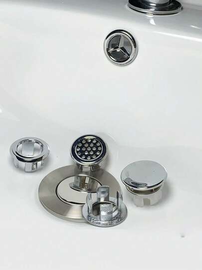Sink Overflow Ring Cover, Round Basin Trim Cap For Kitchen Bathroom Sink Drain
