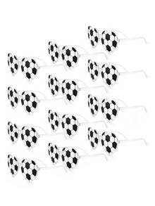12/6/3/1 pieza Gafas sin marco con forma de corazón de fútbol, gafas de regalo para fiesta con tema de fútbol, adecuadas para fiesta con tema deportivo, aniversario, despedida de soltera, regalo de cumpleaños, carnaval, eventos divertidos o recuerdos de fiesta, fiesta en la piscina y fiesta en la playa, accesorios para fiesta de la Copa del Mundo, accesorios para fiesta con tema de fútbol - Ver 11