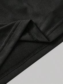 Set de 2 blusas casuales de unicolor de ajuste ceñido que se pueden usar de 3 maneras diferentes para mujeres - Blanco y Negro 2 - Ver 7