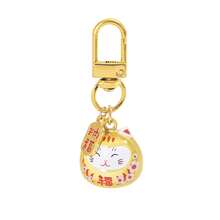 Japanese Cartoon Lucky Cat Water Sound Bell Pendant, Copper Dreamy Water Sound Fashion Backpack Bell Decoration, Party Keychain Gift Bag - A - View 7