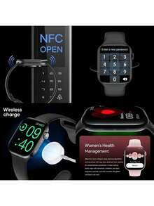 Microwear WATCH 11X Smart Watch, Supports Bluetooth Calling, Message Reminders, NFC Access, Sports Guidance, 3ATM Waterproof For Swimming, 2.08" HD Large Screen AI Watch, Compatible With IOS/Android - Black - View 8
