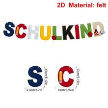 1 Set 2D Flat Felt Colorful Back To School Banner, Suitable For School Annual Celebration, School Party Decoration, Germany Back To School, Classroom Decoration, Happy Back To School Atmosphere, First Day Of School Classroom Arrangement - A - View 2
