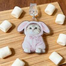 1 Piece Custom Phone Dust Plug 3.5 * 3.5cm Pattern Custom Cute Pet Acrylic Charging Port Dust Cover, Apple Interface Phone Pendant - Multicolor - View 2