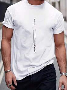 Camiseta de Hombre con Estampado de Letras - Blanco - Ver 12