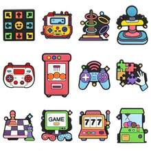 12pcs Retro Gaming Shoe Charms Set, Arcade & Controller Decor Shoe Clips, Removable PVC Hole Shoes Accessories For Kids & Adults - Multicolor - View 4