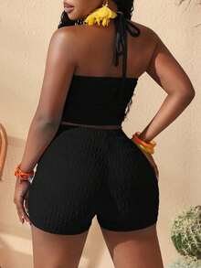 Slayr Conjunto de dos piezas para mujer para uso diario - Negro - Ver 2