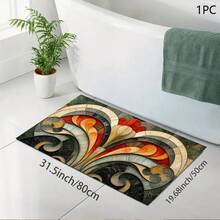1pc Vintage Print Pattern Absorbent Mat/Drying Mat For Coffee Maker, Tableware - Absorbent Polyester Desktop Protective Mat With Rubber Anti-Slip Pad, For Kitchen Counter Decor, Home Bar And Dining Table - Multicolor - View 7