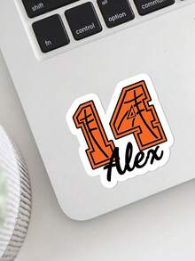 Nhãn dán thể thao tùy chỉnh chữ, nhãn số hình quả bóng nhiều màu sắc, decal có thể tùy chỉnh dành cho các đội thể thao, vận động viên và người hâm mộ. - Nhiều màu - Xem 27