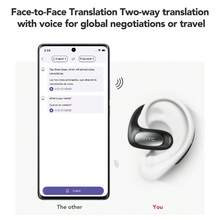 HTC NE35 Bluetooth 6.0 AI Translation Earphone, OWS Sports Wireless Earbuds dengan Mikrofon, Desain Pengait Telinga Ultra Ringan yang Nyaman, Rose Gold - View 4