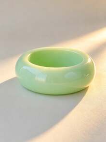 3pcs Set Exaggerated Asymmetrical Resin Semi-Transparent Bracelet, Versatile For Women - Multicolor - View 6