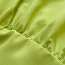 Vestido versátil de vacaciones románticas de moda refrescante y cómoda con tirantes finos de talla grande - Verde - Ver 8