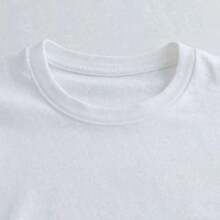 100% algodón puro, transpirable y agradable para la piel. Diseño clásico de cuello redondo, corte ajustado y adecuado para todo tipo de cuerpos. Estampado de moda con estilo minimalista y de alta calidad. Diseño unisex perfecto para conjuntos de pareja, ideal para el transporte diario, citas, ocio y ropa urbana - versátil y atemporal. - Blanco - Ver 3