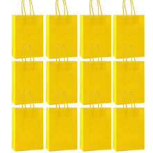 12 piezas Bolsas de papel kraft verde oscuro clásicas, minimalistas, de alta gama, estilo Ins, adecuadas para cumpleaños, bodas, regalos de negocios, festivales - verde oscuro - Ver 16