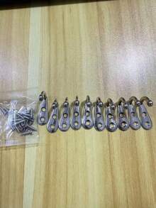 30个复古金属挂钩，单排带螺丝挂钩，迷你墙钩，适用于家庭厨房衣物悬挂，现代风格 - 彩色 - 查看 13