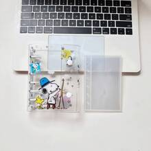Một cuốn sổ tay A7 trong suốt hình lá, sổ tay dán hình lá, sách dán hình, hộp đựng thẻ ảnh, sổ tay da mềm trong suốt có hai nút bấm, có thể dùng làm nhật ký DIY thủ công, album ảnh, sách dán hình, sổ tay, sổ lưu niệm, sổ kế toán, đồ dùng học tập cho học sinh, đồ dùng văn phòng, v.v. - 1 Set - Xem 8