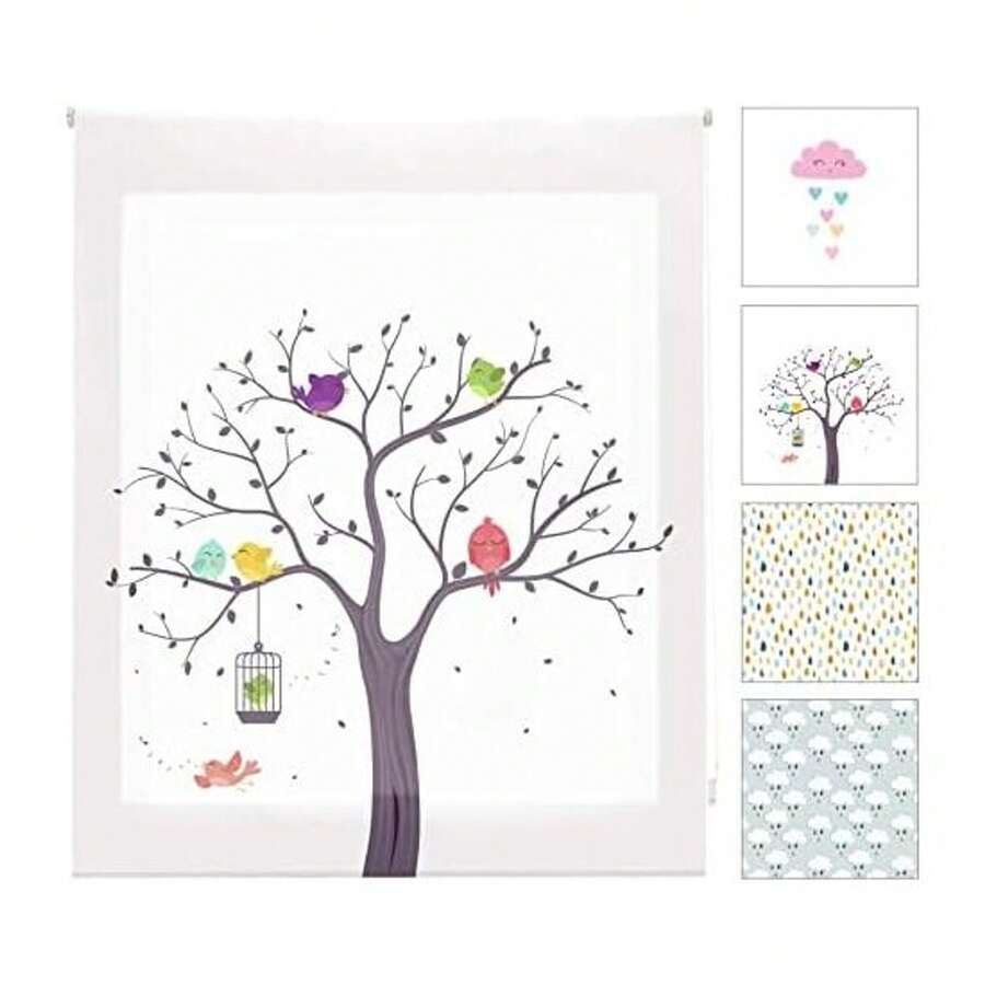 KIWI | Children's Digital Translucent Roller Blind, Sizes From 90 To 170 Cm Wide X 180 Cm High, Thermal Insulating Digital Blind, Available In 14 Models - 彩色 - 查看 1