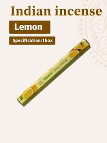1/3盒装，香薰棒，高品质香薰，9种香味：香草、艾蒿、琥珀、没药、桂花、芒果、松果、香水、柠檬。这款香薰棒采用天然原料制成，散发优雅宜人的香气，无烟无刺激，香味浓郁持久。 - 印度線香 - 查看 12