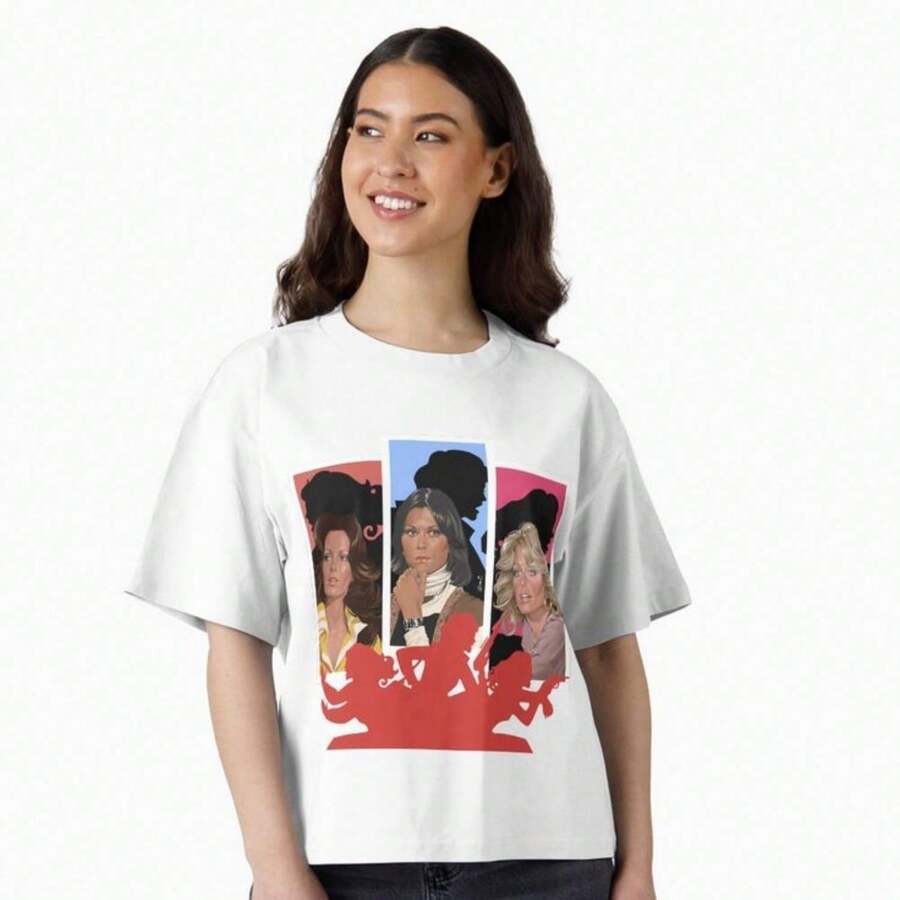 Angels Forever Boxy T-ShirtShirt For Women Camiseta 100% Algodón Unisex - Playera Casual Premium de Corte Cómodo - Blanco - Ver 1