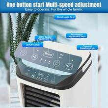 Portable Air Conditioner, Personal Mini AC Fan 3 Speeds With 2 Mist Modes Ultrasonic Humidifier, 900ml Large Tank Evaporative Air Cooler With 7 Color LED Nightlight & Timer For Room Office Desk - RS063-NFJ - Xem 2