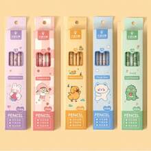 10 chiếc bút chì hoạt hình dễ thương (Thỏ dâu tây/Vịt/Gấu/Khủng long), ruột chì HB, thích hợp cho trường học, vẽ tranh và làm quà tặng tựu trường. - Tròn - Xem 2