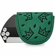 1PC Cheese Crown Pattern Golf Mallet Putter Cover, Made Of PU Material With Exquisite Embroidery, Universal Fit For Most Golf Brands - Multicolor - View 11