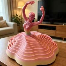 Obsequio de ilusión óptica 3D plegable, decoración navideña creativa, coleccionable para amantes de la danza, base giratoria, material de plástico duradero, torre poligonal de zanahoria, pequeño regalo curativo, decoración de oficina y hogar, perfecto para el Día de la Madre, Navidad y Halloween, adorno de baile de escritorio - Multicolor - Ver 7